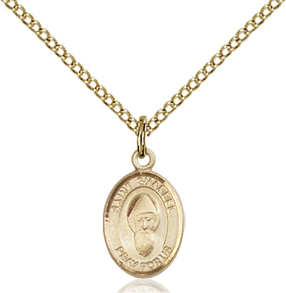 Gold Filled St. Sharbel Pendant