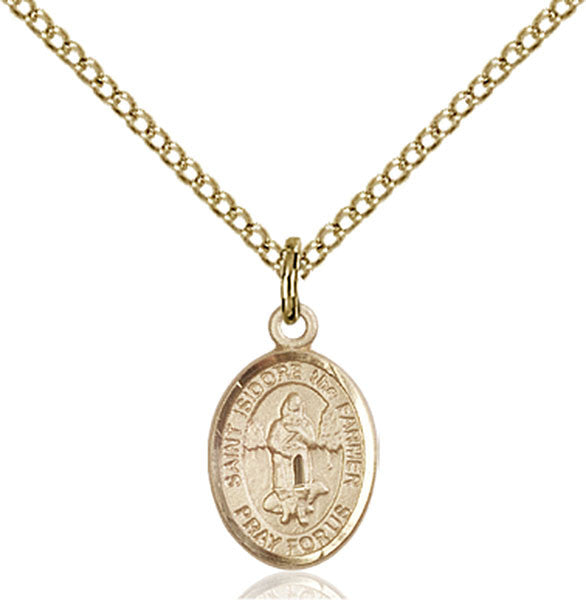Gold Filled St. Isidore the Farmer Pendant