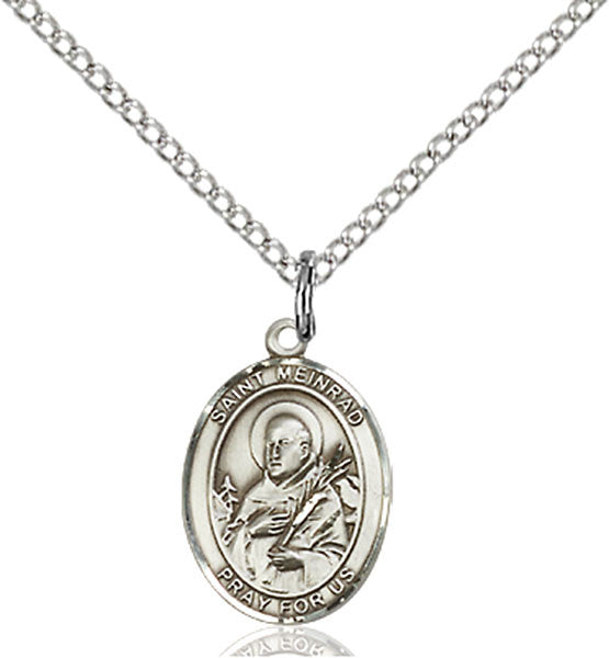 Sterling Silver St. Meinrad of Einsideln Pendant