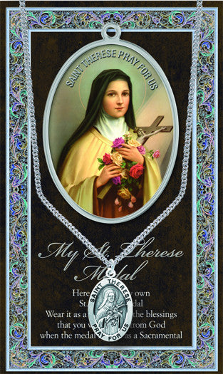 St. Therese Necklace & Chain with Picture Folder
