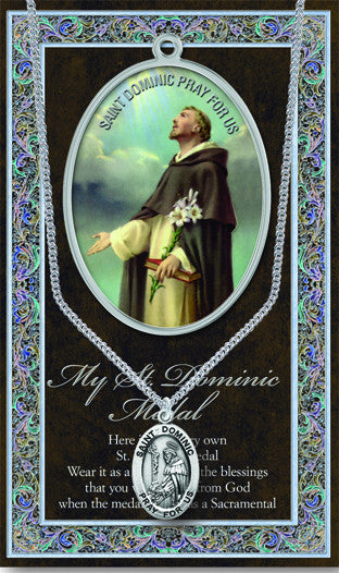 St. Dominic Necklace & Chain with Picture Folder