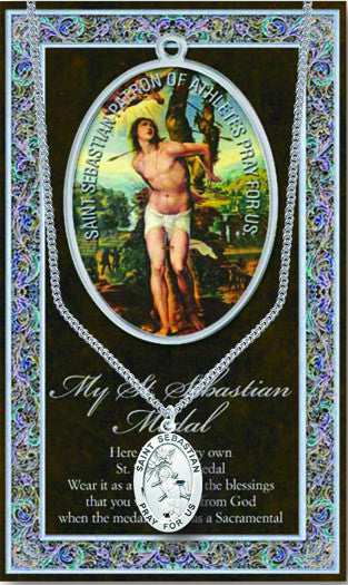 St. Sebastian Necklace & Chain with Picture Folder