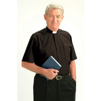 Black Clerical Collar Shirt