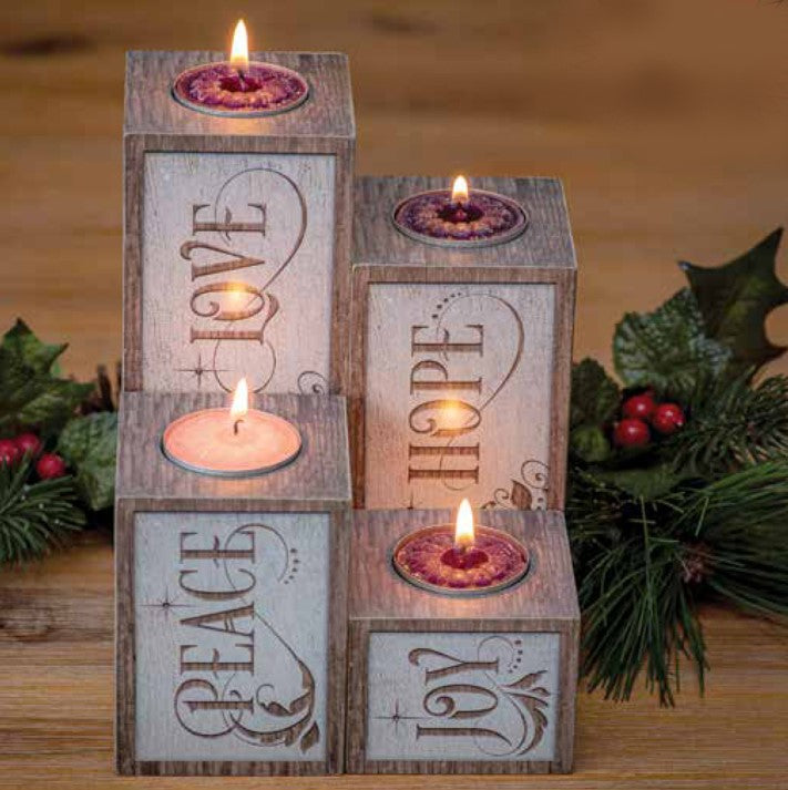 Advent Pillar Wreath Set with Candles