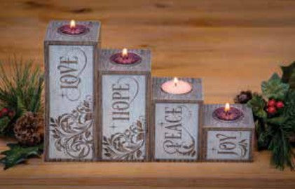Advent Pillar Wreath Set with Candles