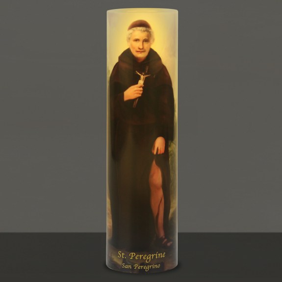 LED Candle – St. Peregrine, Patron of Cancer Patients