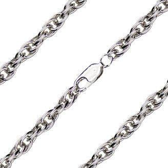 Silver Plate Heavy Rope Chain - Lobster Claw