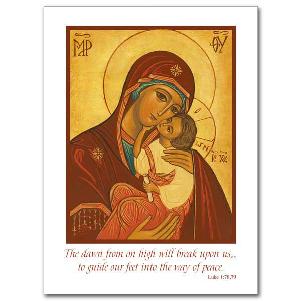 Madonna And Child Icon Image Spirit Of Christmas Card