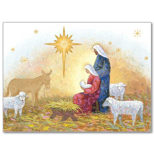 Nativity With Star Spirit Of Christmas Card