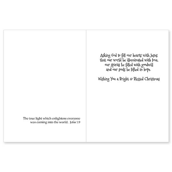 Holy Night Star So Bright Spirit of Christmas Card