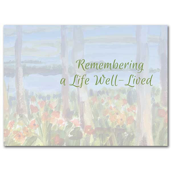 Remembering a Life Sympathy Card