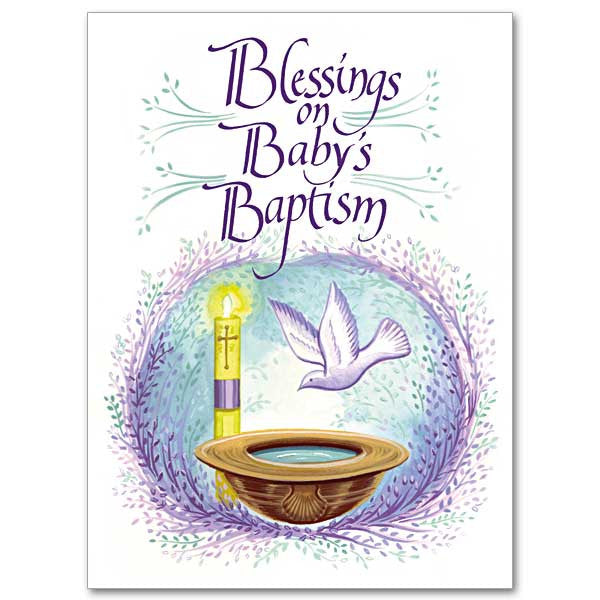 Blessings On Baby's Baptism Baby: Baptism Card