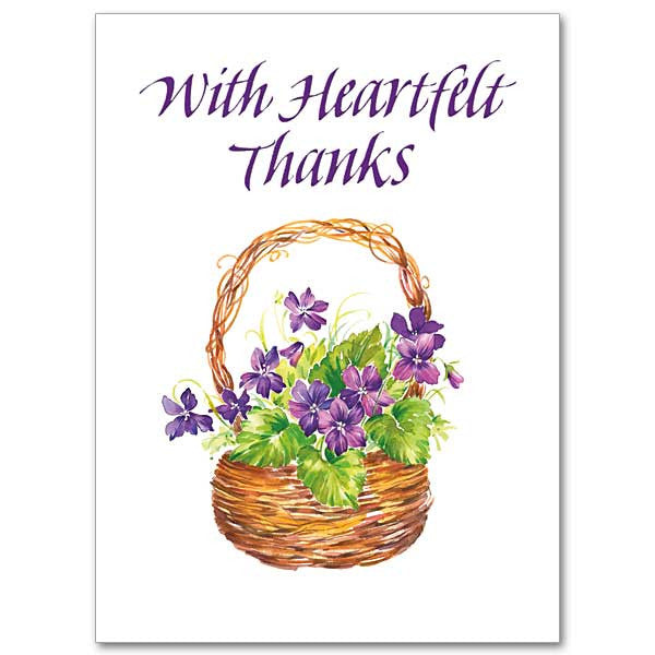 With Heartfelt Thanks Thank You Card