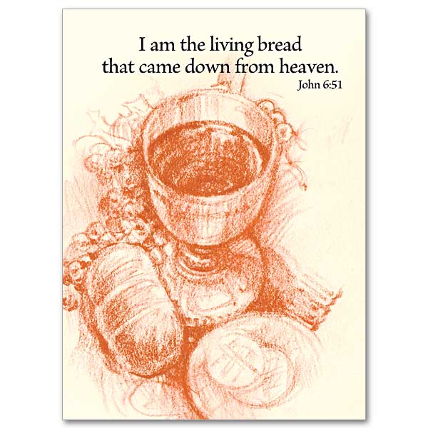 I Am the Living Bread  First Communion Card