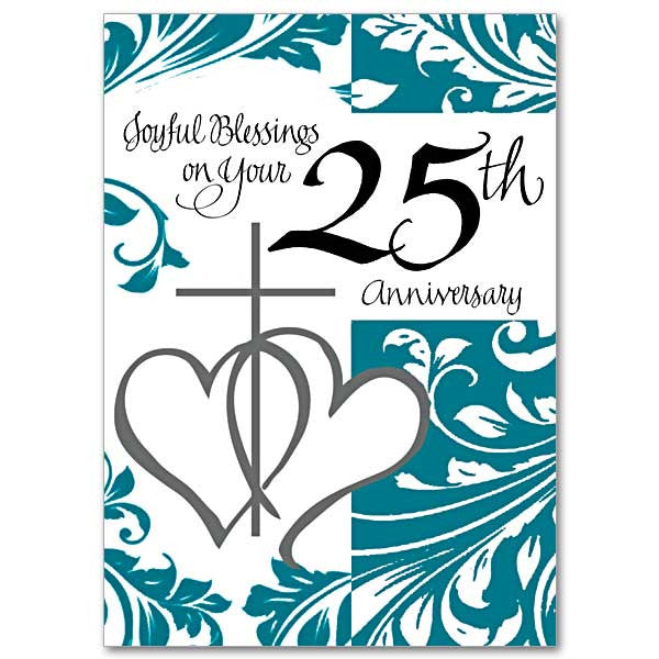 Joyful Blessings on Your 25th Anniversary Card