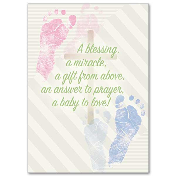 A Blessing, a Miracle Baby Congratulations Card