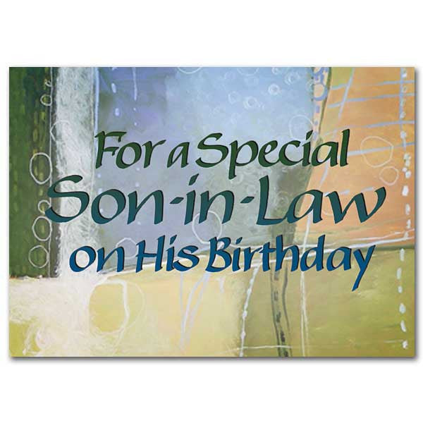 For a special Son-in-Law on his Birthday