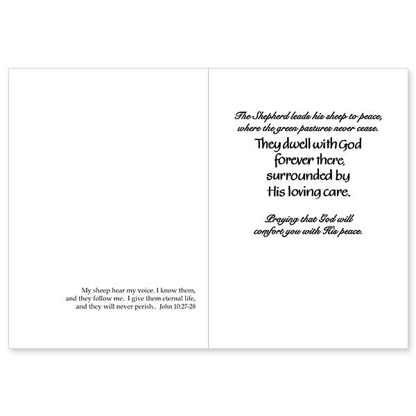 The Lord Is My Shepherd Sympathy Card