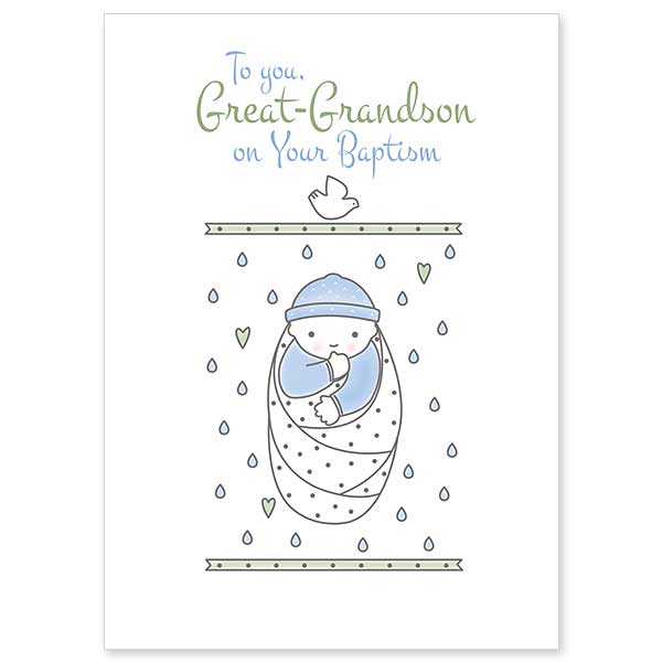 To You Great-Grandson on Your Baptism New Baptism Congratulations