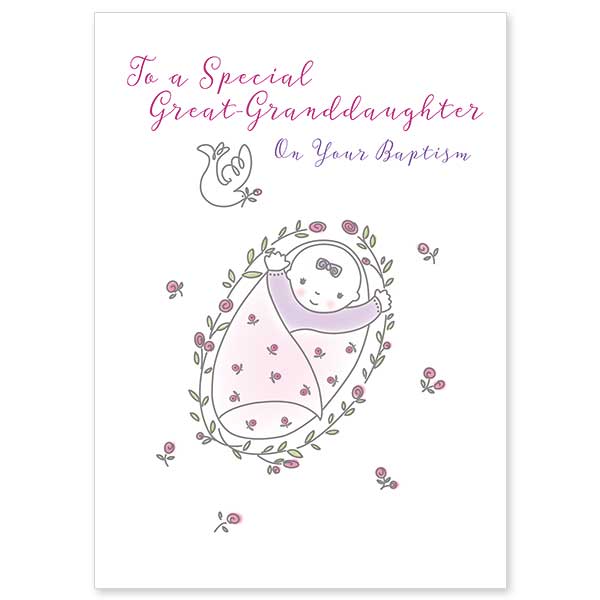 To a Special Great-Granddaughter on Your Baptism New  Baptism Congratulations