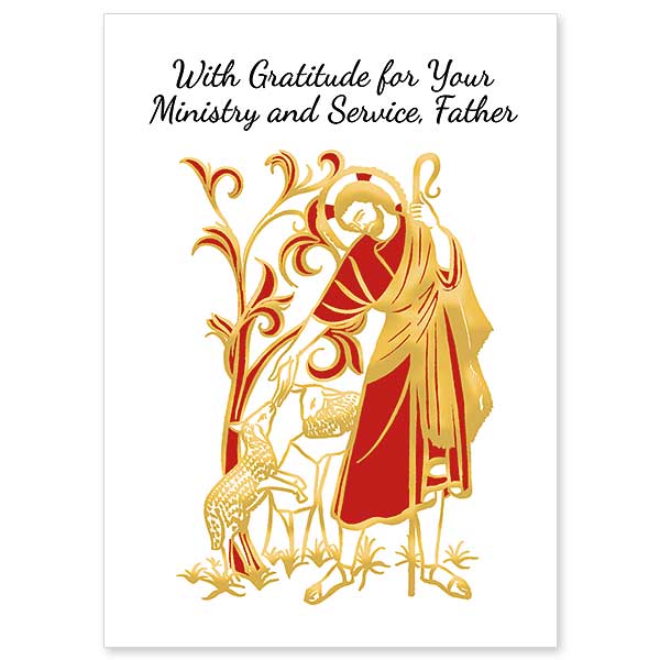 With Gratitude Father (Priest Farewell) New Priest Goodbye Card