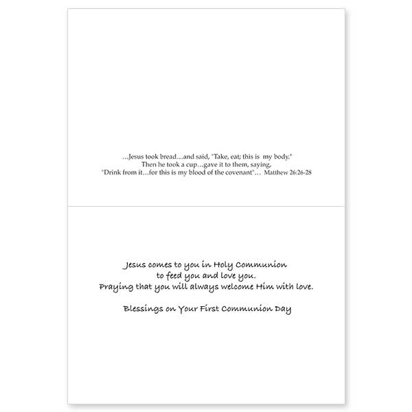 For a Sweet Girl on Her First Holy Communion New First Communion Card for Girl