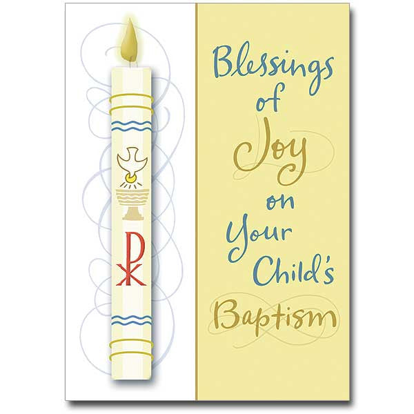 Blessings Of Joy... Child Baptism Card