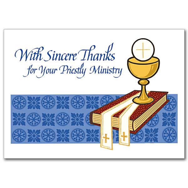 With Sincere Thanks Priestly Ministry Card
