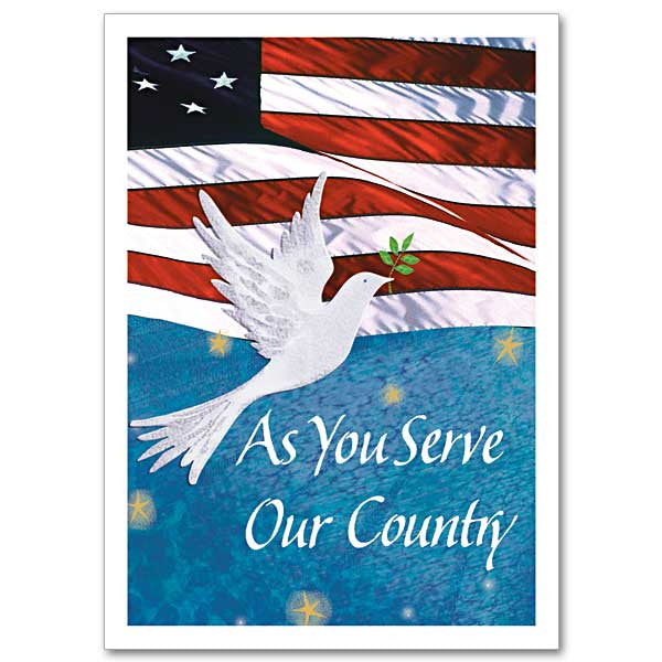 As You Serve Our Country Service Person Christmas Card