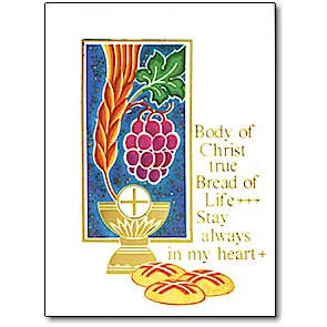 Body Of Christ True Bread Of Life First Communion Card