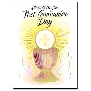 Blessings On Your First Communion Card