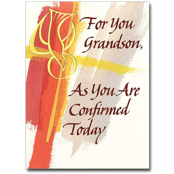For You Grandson, As You Are... Confirmation Card
