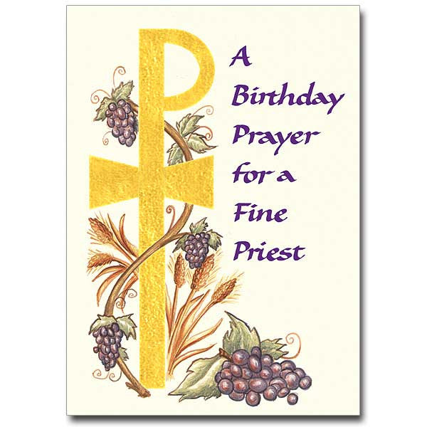 A Birthday Prayer For A Fine... Priest Birthday Card