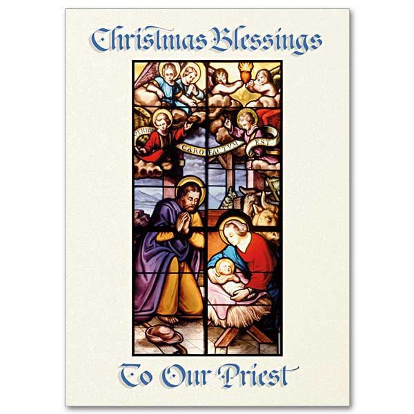 Christmas Blessings To Our Priest Christmas Card