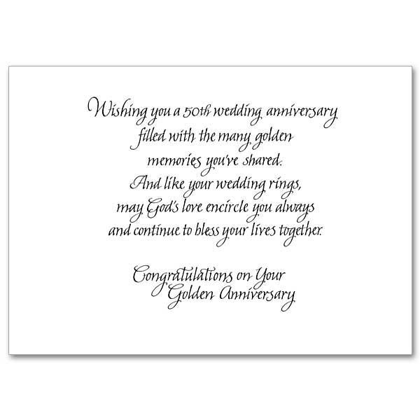 God Bless Your Golden Anniversary: 50th Wedding Anniversary Card