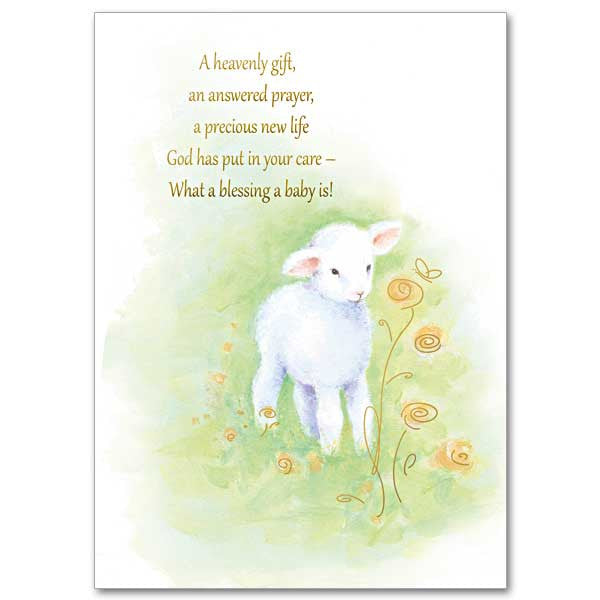 A Heavenly Gift, An Answered Prayer Baby Congratulations Card