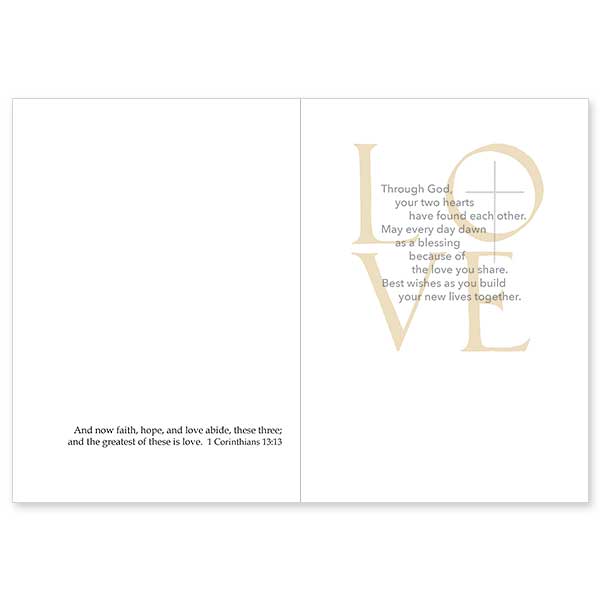 L-o-v-e, Wedding Congratulations Card