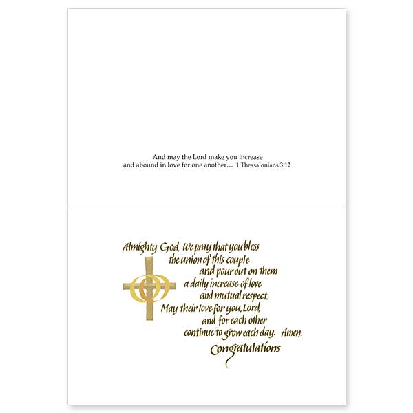 For the Happy Couple: A Wedding Prayer, Wedding Congratulations Card