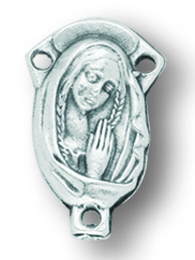 Madonna Rosary Centerpiece Oxidized 3/4"