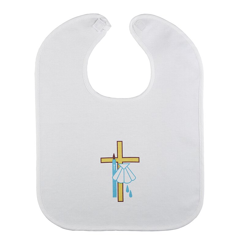 Cross/Shell Baptismal Bib