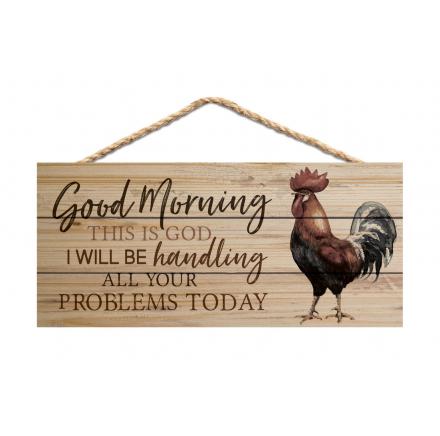 Good Morning, This Is God - Hanging Sign