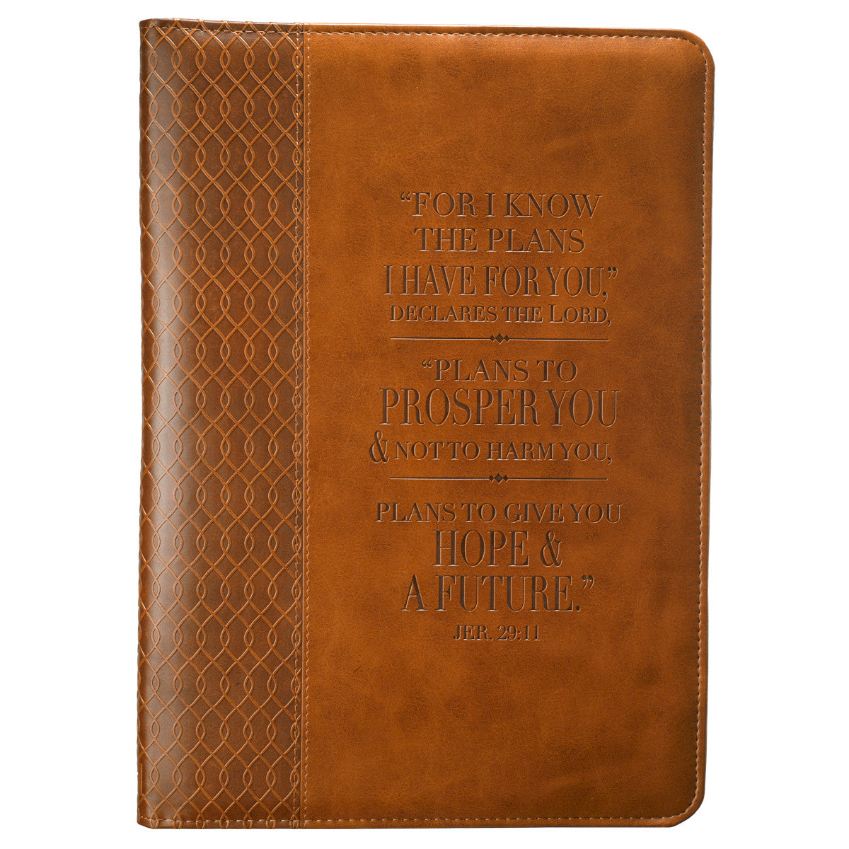 Luxleather Journal In Tan: I Know The Plans - Jeremiah 29:11