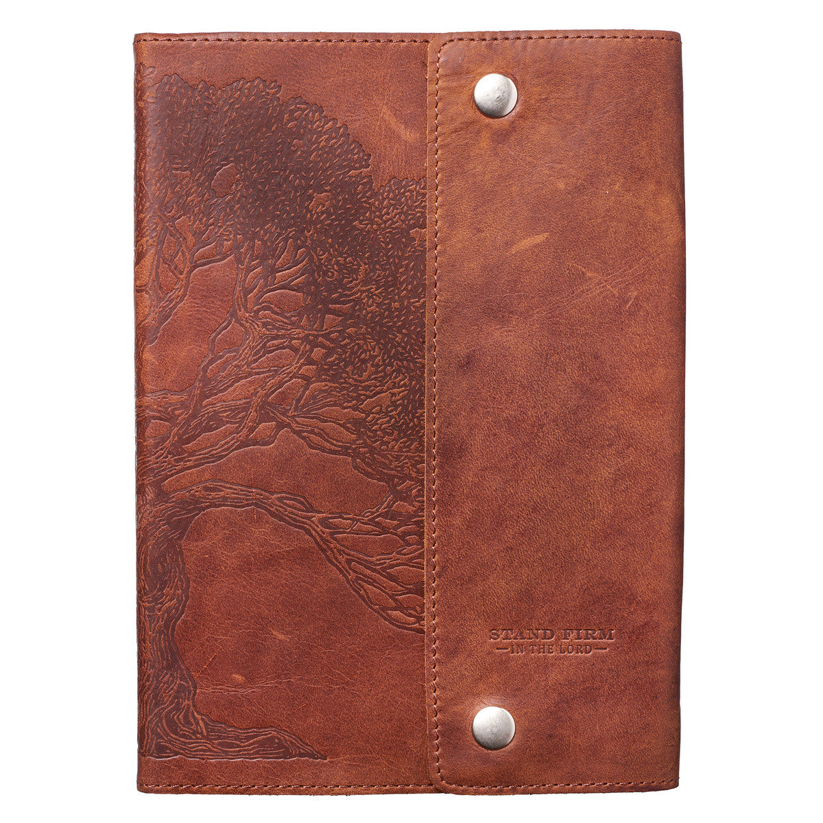 Stand Firm in the Lord Classic Full Grain Leather Journal with Button Closure – Philippians 4:1