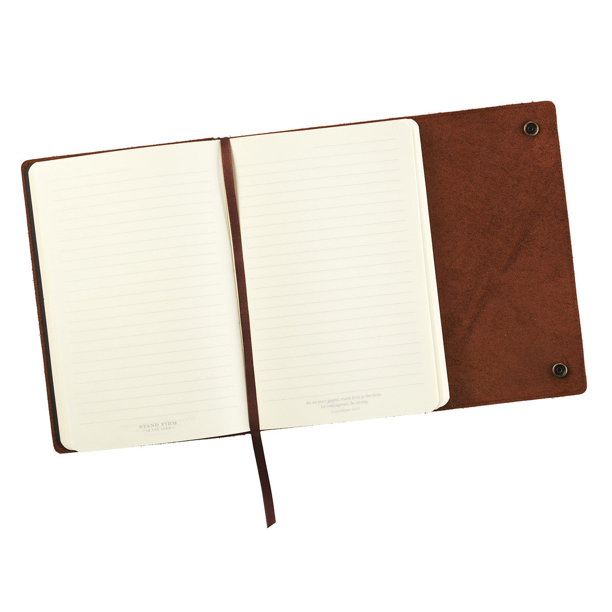 Stand Firm in the Lord Classic Full Grain Leather Journal with Button Closure – Philippians 4:1