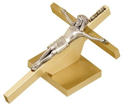 Altar Crucifix, Reclining, Brass