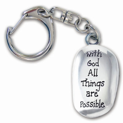 With God All Things are Possible Key Ring