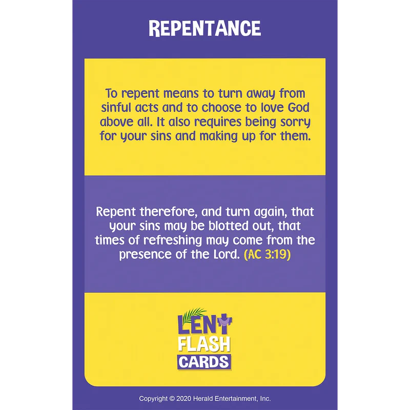Lent Flash Cards [Brother Francis]