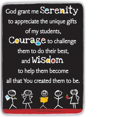Teachers Serenity Plaque