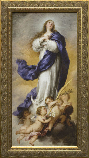Immaculate Conception Gold Frame 8x16