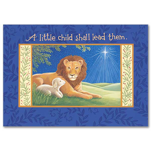 A Little Child Shall Lead Them Christmas Postcard
